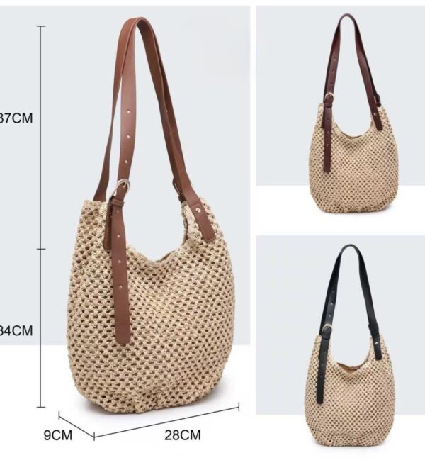 Bolso Cesta Lita - U, CUERO