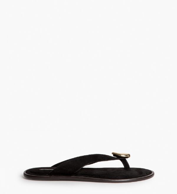 Sandalia M6445 Plana Negra