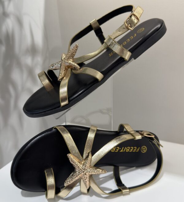 Sandalia Estrella Mar Oro