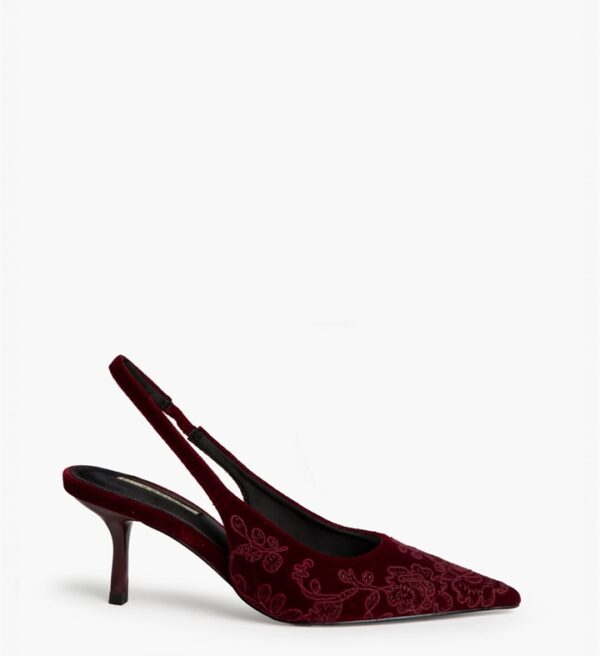 Zapato Brocado M6715 Burdeos