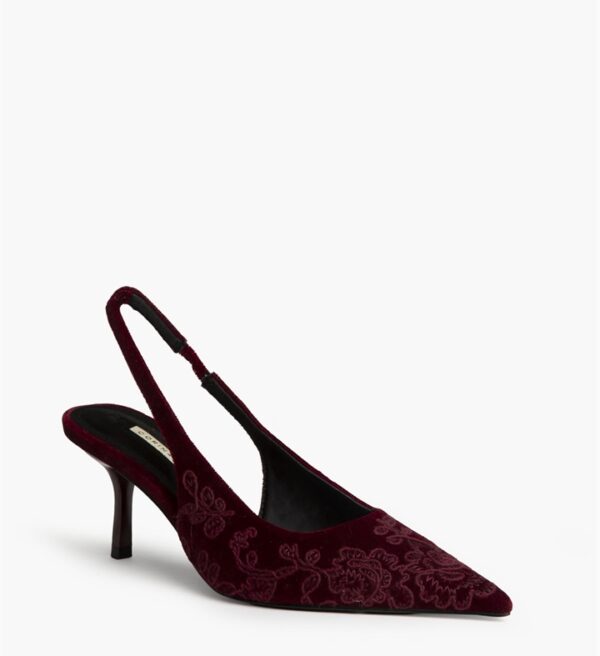 Alternative view of Zapato Brocado M6715 Burdeos